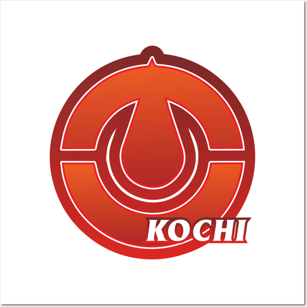 Kochi Japanese Prefecture Design Wall Art by PsychicCat